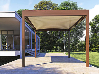 Starluxe -  Retractable Fabric Arch Pergola