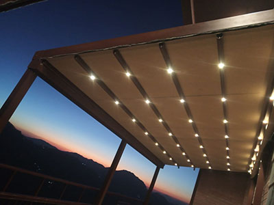 Pergoluxe Retractable Fabric Pergola